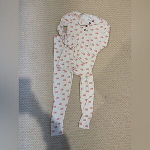 Lou Lou & Company White and Red Kids Pajamas